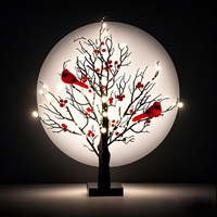 Avirosa™ | LED-Baum mit Roten Vögeln